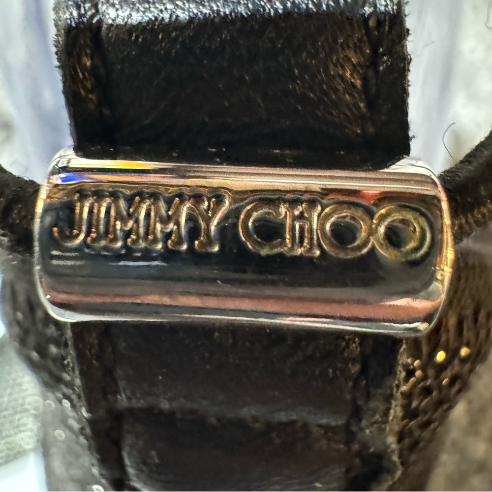 Jimmy Choo Andrea Bungee Lace Slip On Sneakers - black/metallic Size 7.5 US - Picture 8 of 12